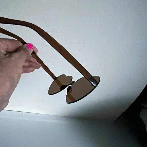 *♪ Heart shaped sunglasses Brown - 2 pair Bundle - Brand New! *♪ - Picture 15 of 15